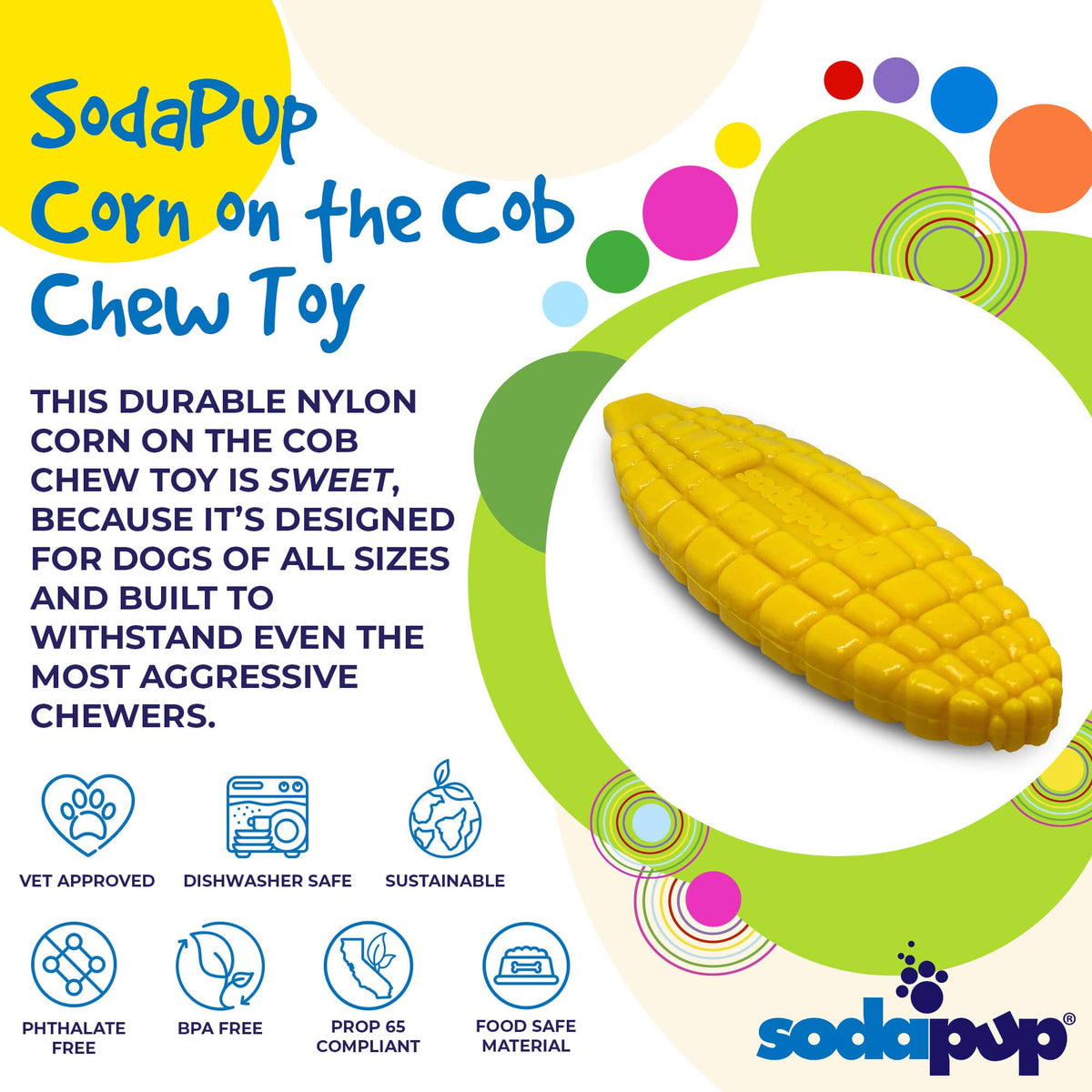 Corn on the CobToy for Aggressive Chewers