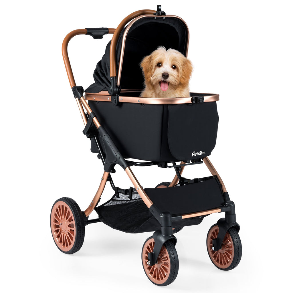 Pet Stroller with Sun Shade and Safety Belt