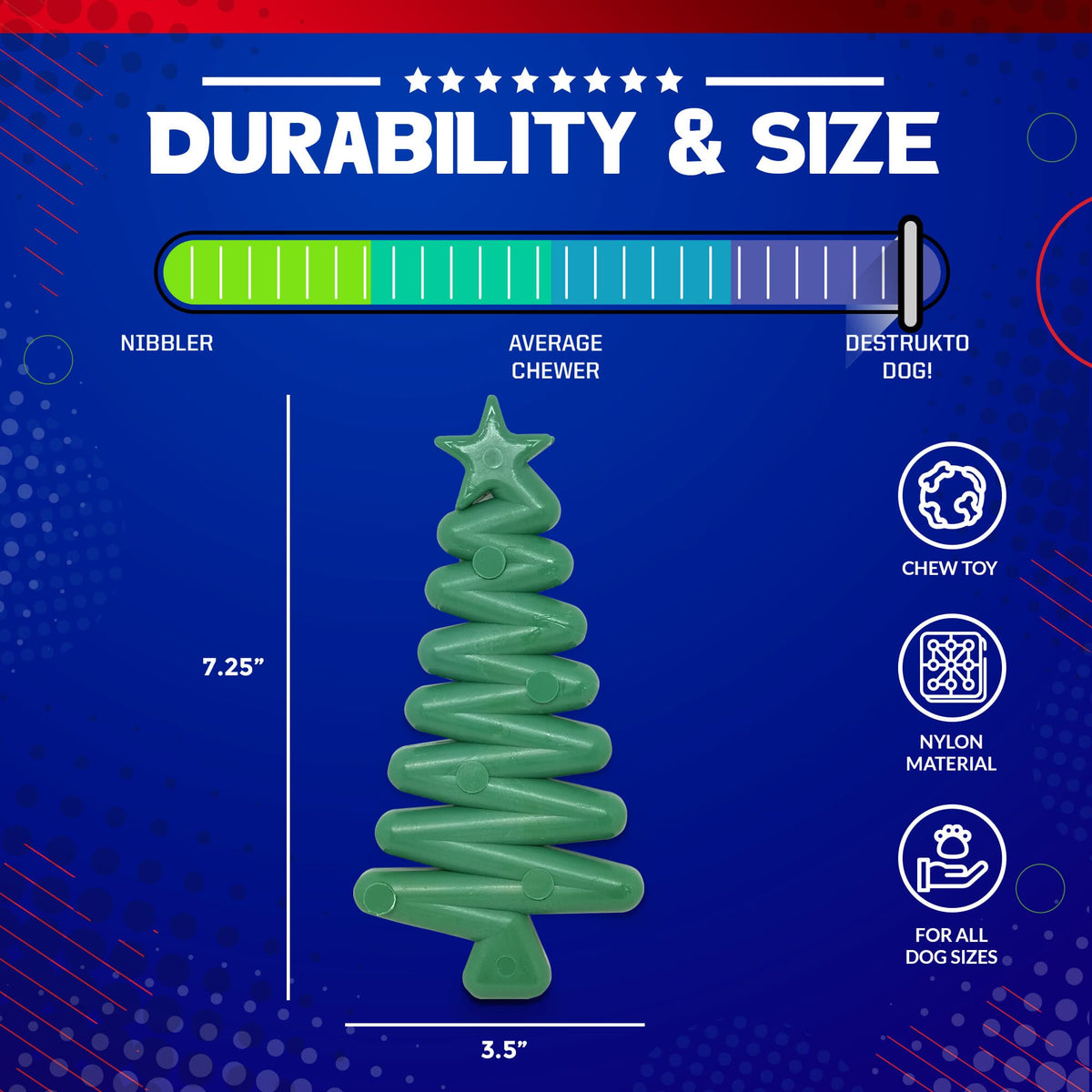 Christmas Tree Nylon Dog Chew Toy