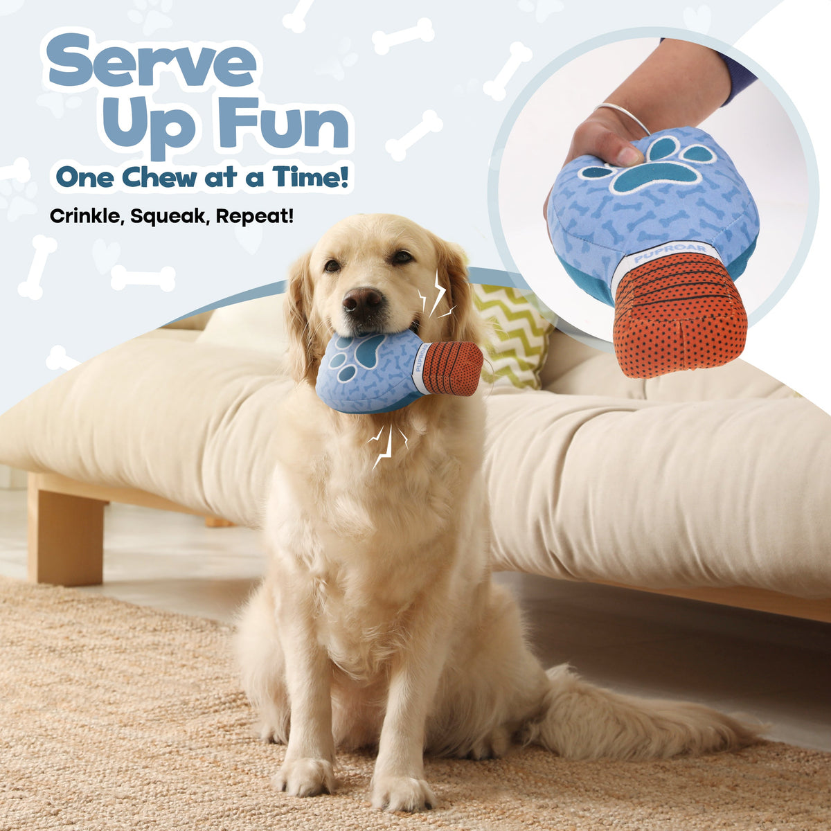 PUPROAR Pickleball Dog Toy