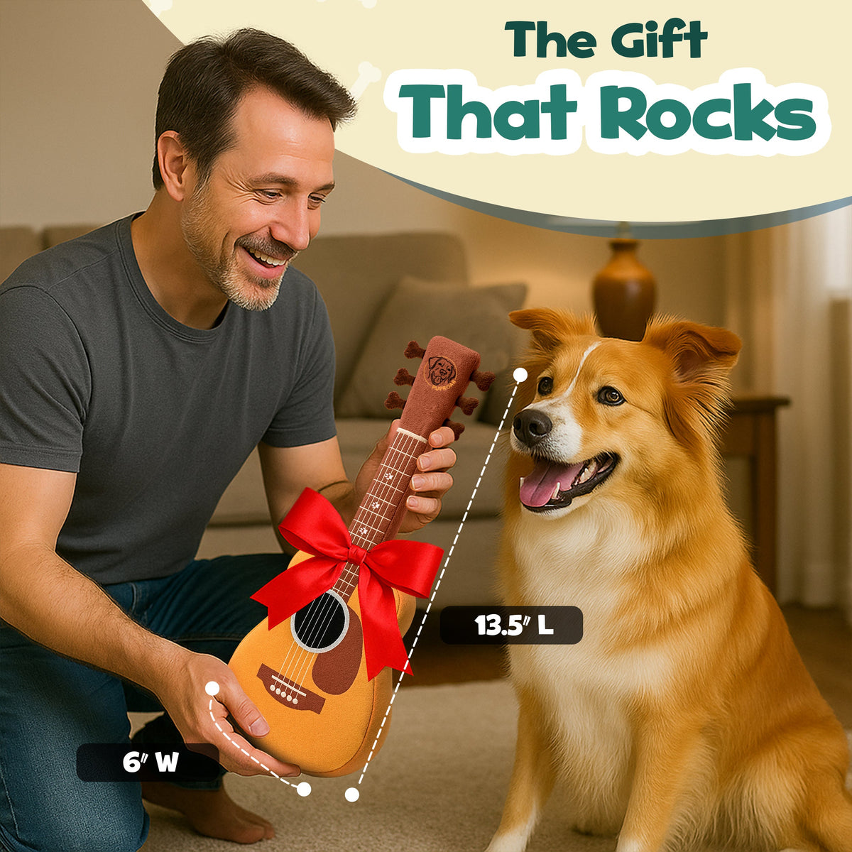 PUPROAR Guitar Dog Toy
