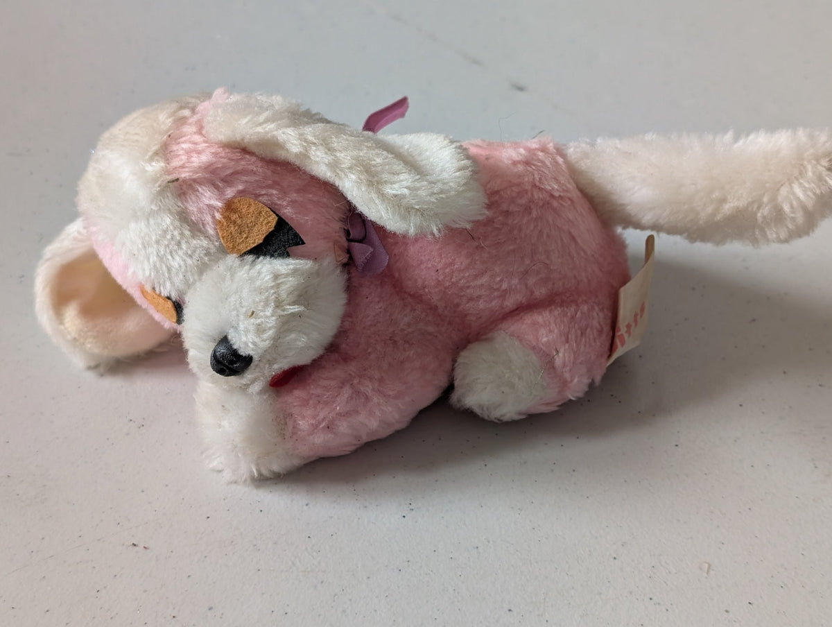 Vintage Pink & White Dog