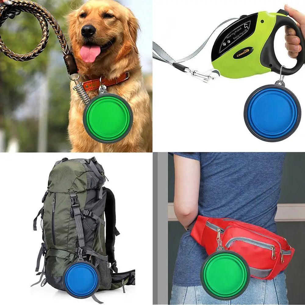 Colorful Collapsible Silicone Dog Food Water Bowl