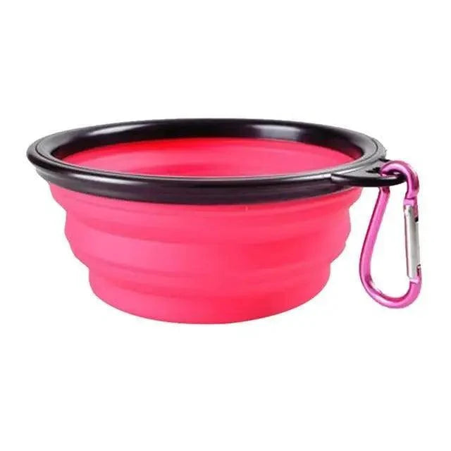 Colorful Collapsible Silicone Dog Food Water Bowl