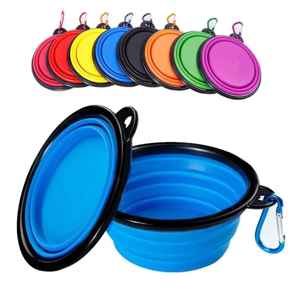 Colorful Collapsible Silicone Dog Food Water Bowl