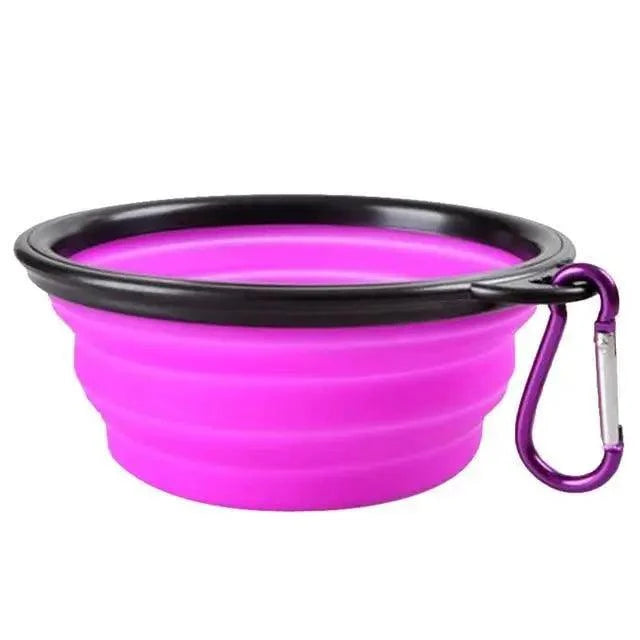 Colorful Collapsible Silicone Dog Food Water Bowl